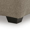 Vely Oversized Accent Ottoman | Foam Seat | Hemp Brown Polyester 40"