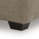 Vely Oversized Accent Ottoman | Foam Seat | Hemp Brown Polyester 40"