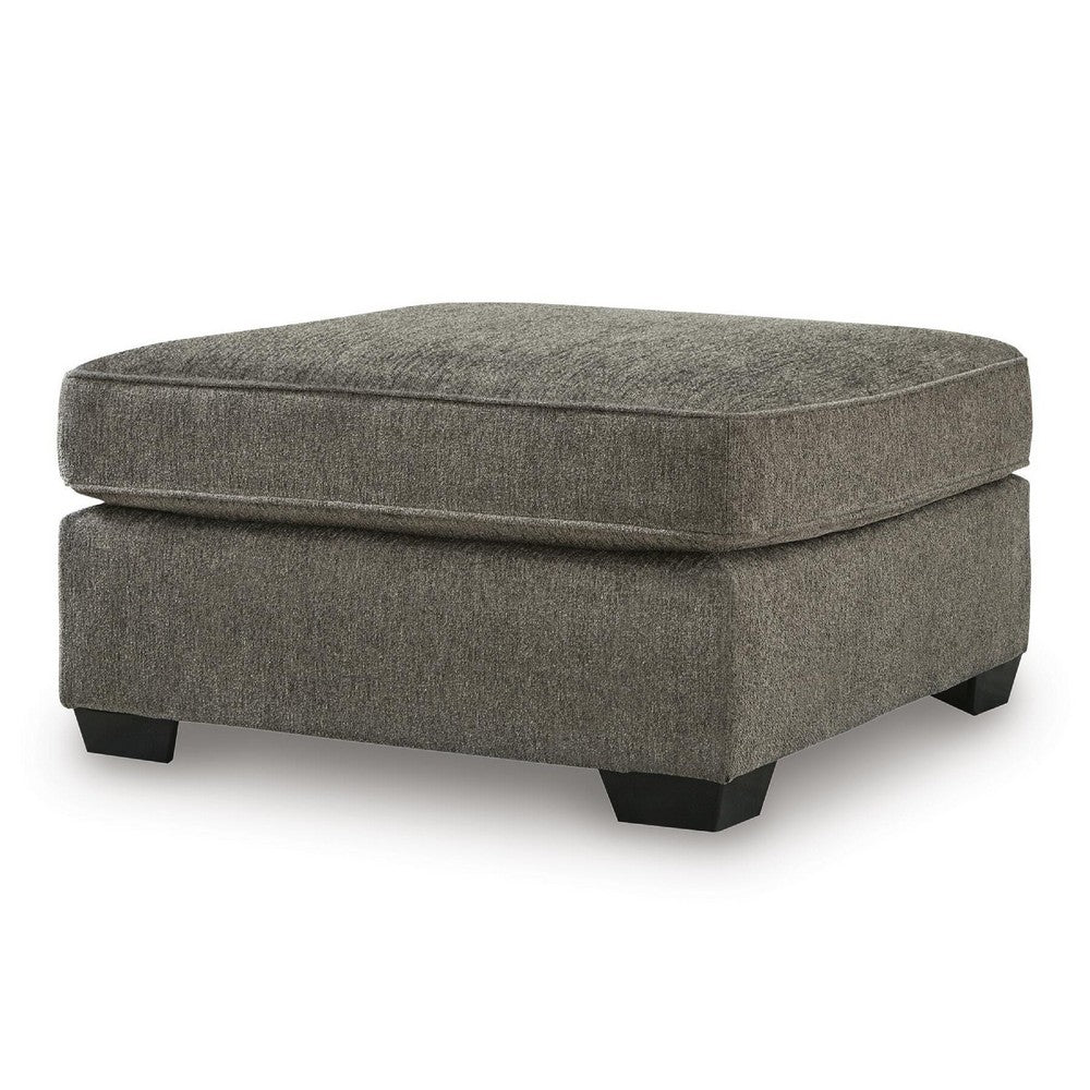 Oly Oversized Accent Ottoman | Foam Seat | Graphite Gray Polyester | 36"
