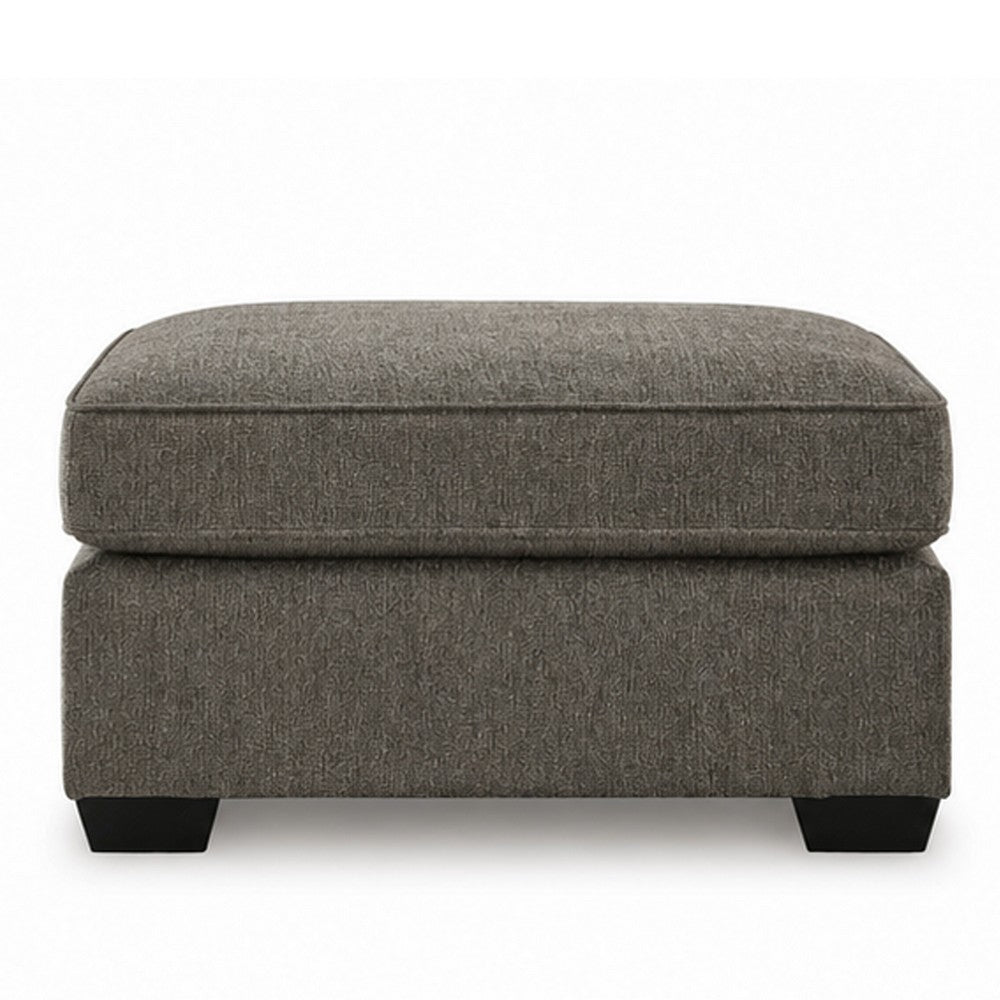 Oly Oversized Accent Ottoman | Foam Seat | Graphite Gray Polyester | 36"