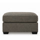 Oly Oversized Accent Ottoman | Foam Seat | Graphite Gray Polyester | 36"