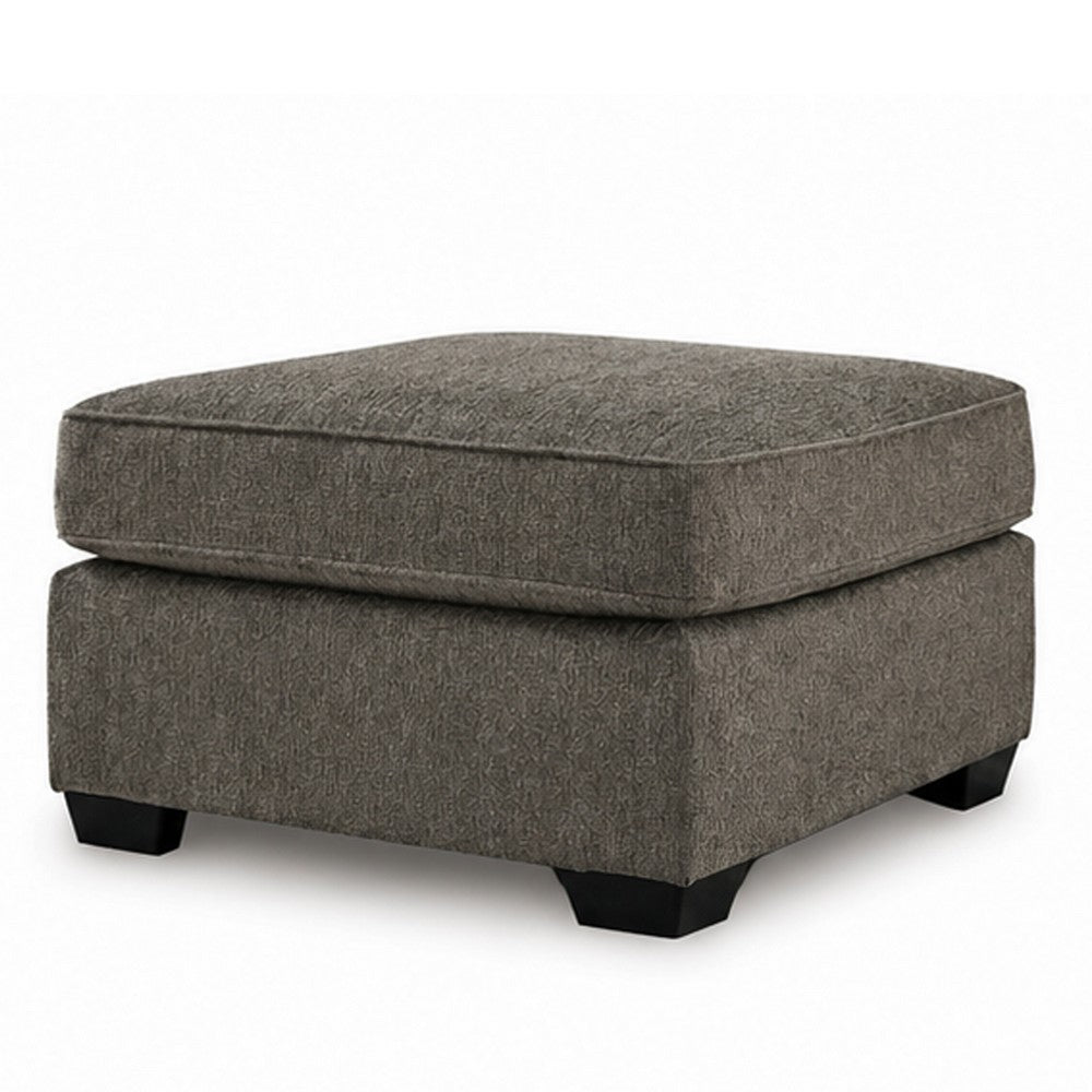Oly Oversized Accent Ottoman | Foam Seat | Graphite Gray Polyester | 36"
