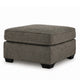 Oly Oversized Accent Ottoman | Foam Seat | Graphite Gray Polyester | 36"