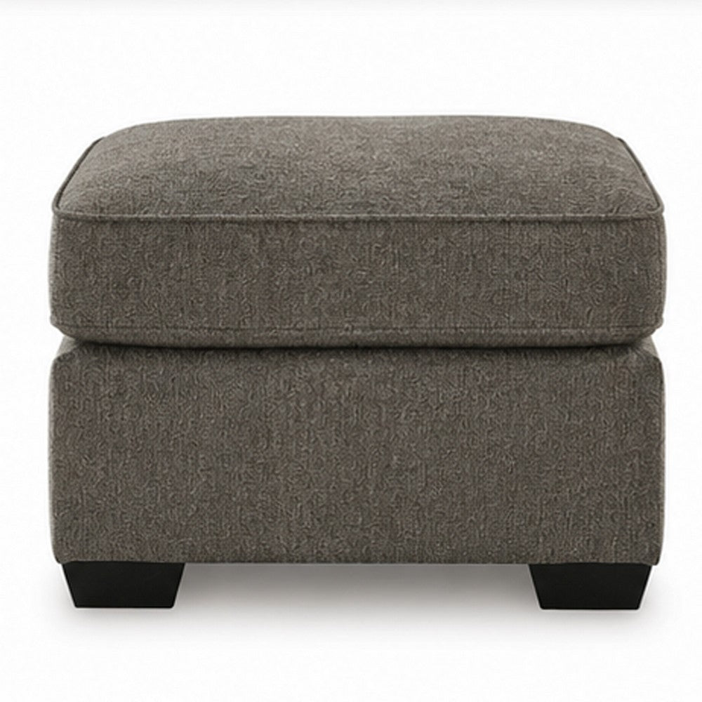 Oly Oversized Accent Ottoman | Foam Seat | Graphite Gray Polyester | 36"