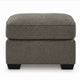 Oly Oversized Accent Ottoman | Foam Seat | Graphite Gray Polyester | 36"