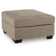 Oly Oversized Accent Ottoman | Foam Seat | Mocha Brown Polyester | 36"