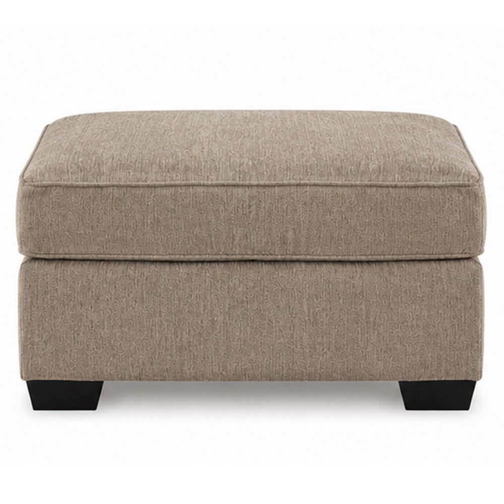 Oly Oversized Accent Ottoman | Foam Seat | Mocha Brown Polyester | 36"