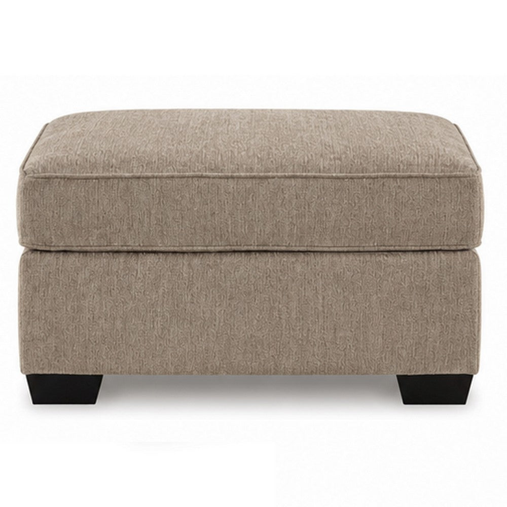 Oly Oversized Accent Ottoman | Foam Seat | Mocha Brown Polyester | 36"