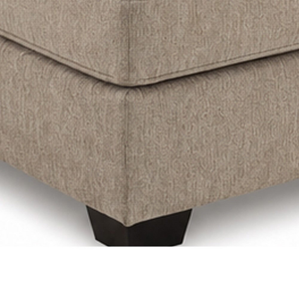 Oly Oversized Accent Ottoman | Foam Seat | Mocha Brown Polyester | 36"