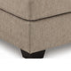 Oly Oversized Accent Ottoman | Foam Seat | Mocha Brown Polyester | 36"