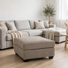 Oly Oversized Accent Ottoman | Foam Seat | Mocha Brown Polyester | 36"