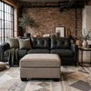 Oly Oversized Accent Ottoman | Foam Seat | Mocha Brown Polyester | 36"