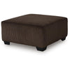Kimi Oversized Square Ottoman | Foam Fill Chocolate Brown Corduroy 40"