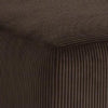 Kimi Oversized Square Ottoman | Foam Fill Chocolate Brown Corduroy 40"