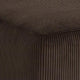 Kimi Oversized Square Ottoman | Foam Fill Chocolate Brown Corduroy 40"