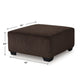 Kimi Oversized Square Ottoman | Foam Fill Chocolate Brown Corduroy 40"