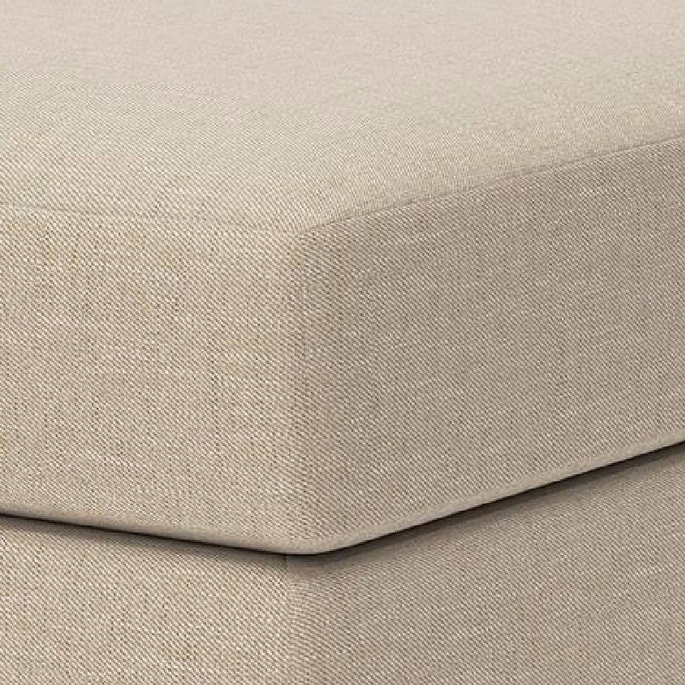 Lizo Oversized Square Ottoman | Foam Cushion | Twill Brown Nuvella 36"