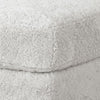 Cecy Oversized Square Ottoman | Arctic Gray Fur-Like Polyester 39"