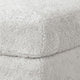 Cecy Oversized Square Ottoman | Arctic Gray Fur-Like Polyester 39"