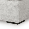 Cecy Oversized Square Ottoman | Arctic Gray Fur-Like Polyester 39"