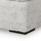 Cecy Oversized Square Ottoman | Arctic Gray Fur-Like Polyester 39"