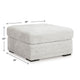 Cecy Oversized Square Ottoman | Arctic Gray Fur-Like Polyester 39"