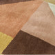 Mona Geometric Large Area Rug w Shag | 30mm Pile | Pink Polypropylene 8x10