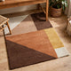 Mona Geometric Large Area Rug w Shag | 30mm Pile | Pink Polypropylene 8x10