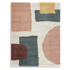 Fyna Geometric Large Area Rug w Shag | 30mm Pile | Gray Polypropylene 8x10