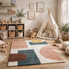 Fyna Geometric Large Area Rug w Shag | 30mm Pile | Gray Polypropylene 8x10