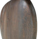 Corno Oblong Accent Table | Pebble-Shaped Body w Pedestal | Brown 21"