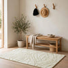 Jaen Medium Rug | Abstract Design | 7mm Pile | Beige & Tan Wool Bamboo 5x7