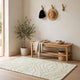 Jaen Medium Rug | Abstract Design | 7mm Pile | Beige & Tan Wool Bamboo 5x7