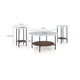 Winy 3pc Occasional Table Set | White Faux Marble Top | Open Shelf | Black