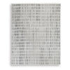 Turo Striped Large Area Rug | 16mm Pile | Ivory & Black Polyester 8x10