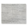 Turo Striped Large Area Rug | 16mm Pile | Ivory & Black Polyester 8x10