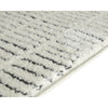 Turo Striped Large Area Rug | 16mm Pile | Ivory & Black Polyester 8x10