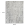 Turo Striped Large Area Rug | 16mm Pile | Ivory & Black Polyester 8x10