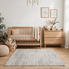 Turo Striped Large Area Rug | 16mm Pile | Ivory & Black Polyester 8x10