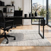 Turo Striped Large Area Rug | 16mm Pile | Ivory & Black Polyester 8x10