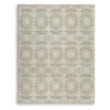 Moca Large Area Rug | Geometric Design | Gray & Ivory Polypropylene 8x10