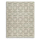 Moca Large Area Rug | Geometric Design | Gray & Ivory Polypropylene 8x10