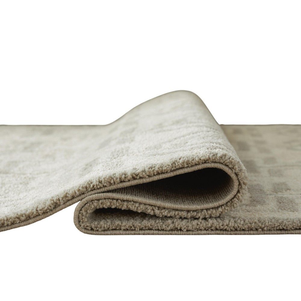 Moca Large Area Rug | Geometric Design | Gray & Ivory Polypropylene 8x10