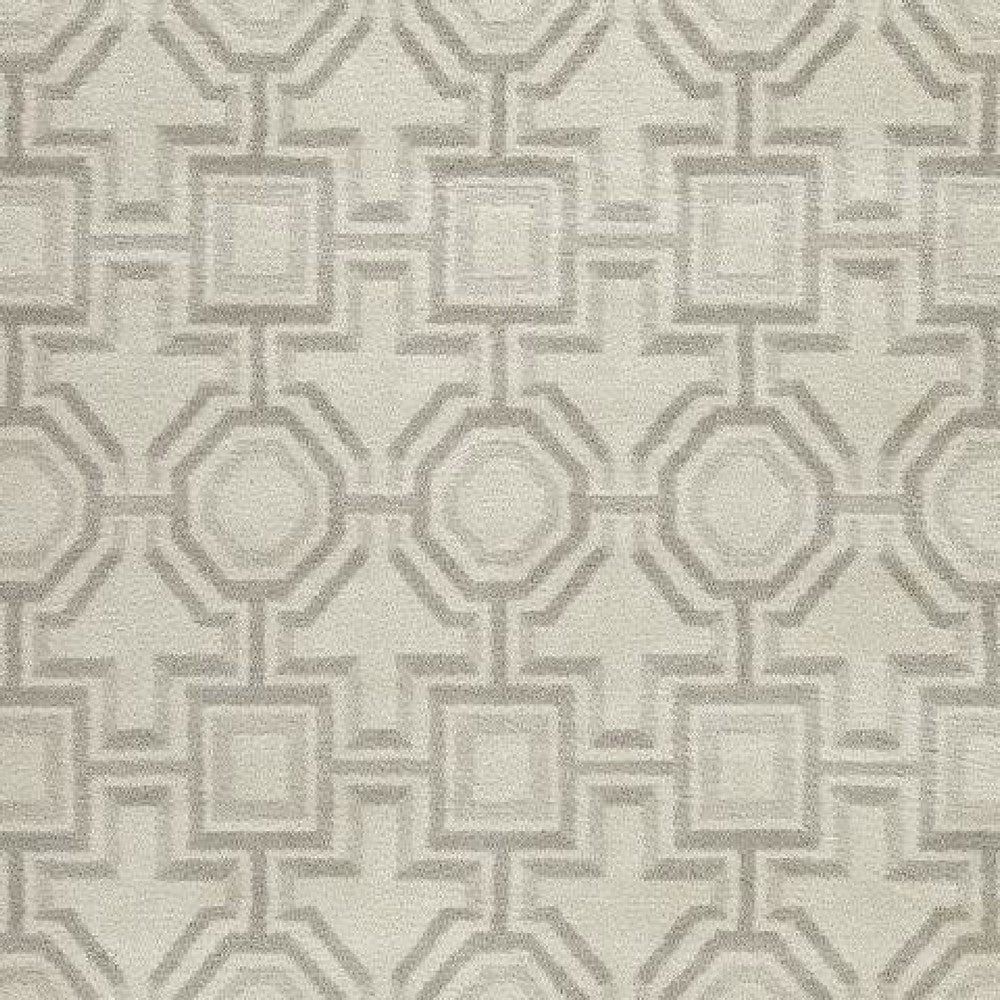 Moca Large Area Rug | Geometric Design | Gray & Ivory Polypropylene 8x10