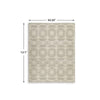 Moca Large Area Rug | Geometric Design | Gray & Ivory Polypropylene 8x10