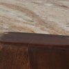 Dore Side End Table | Round Marble Top | Angled Legs | Beige | Brown 24"