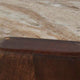 Dore Side End Table | Round Marble Top | Angled Legs | Beige | Brown 24"