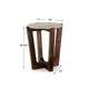 Dore Side End Table | Round Marble Top | Angled Legs | Beige | Brown 24"