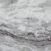 Kein Square Accent Table | Cross Paneled Base | White Gray Marble 20"