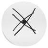 Pheri Dining Table | Glass Round Top | Intricate Legs | Dark Gray 42"